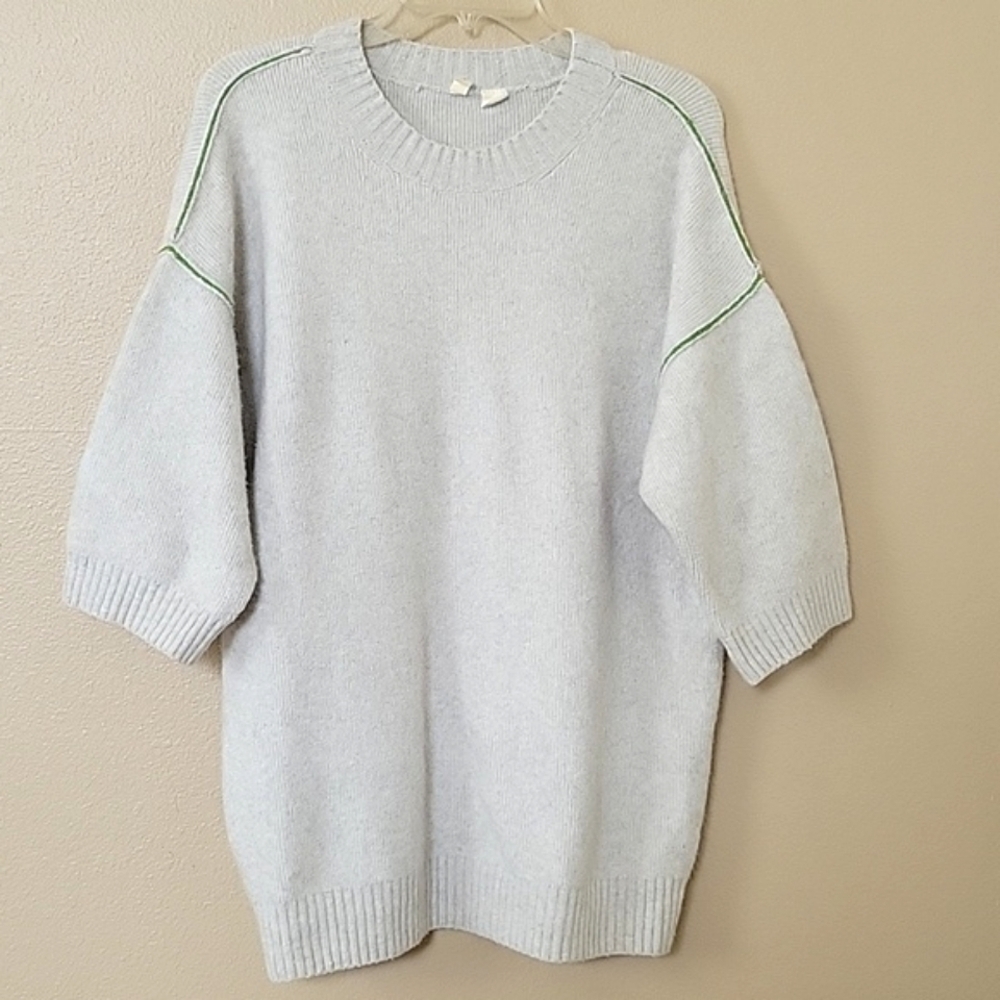 MOTH Anthropologie Gray Wool Blend Dempsey Pullover Tunic Sweater - Size Small